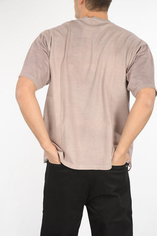 t-shirt girocollo effetto vintage
