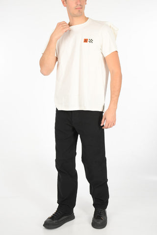 folded-edge crew-neck t-shirt