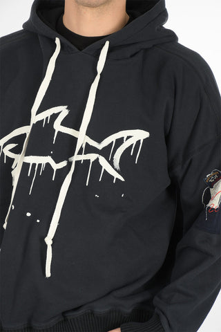 GREG LAUREN Printed sweatshirt with Hood
