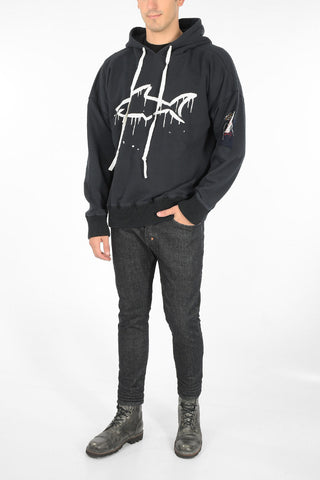 GREG LAUREN Printed sweatshirt with Hood