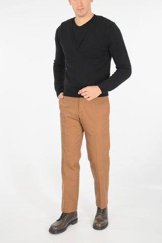 Maglione Con Doppio Collo In Lana