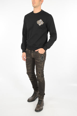 embroidered crew-neck sweatshirt
