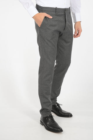 slim fit belt loops trousers