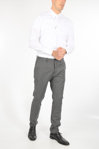 slim fit belt loops trousers