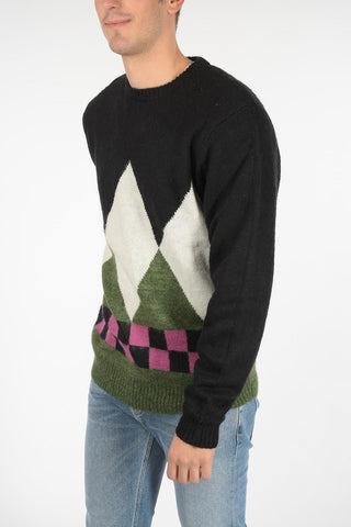 crew-neck DIAMOND CHECK sweater
