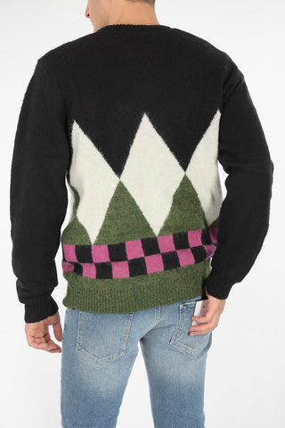 crew-neck DIAMOND CHECK sweater