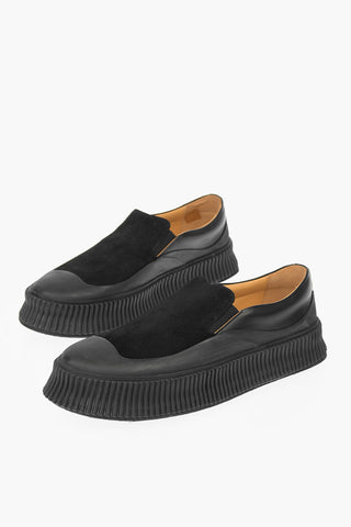 Platform Slip On in Pelle