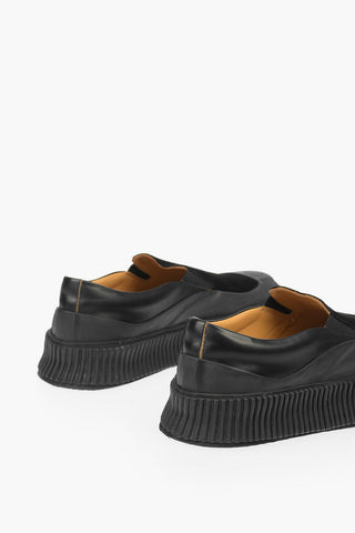 Platform Slip On in Pelle