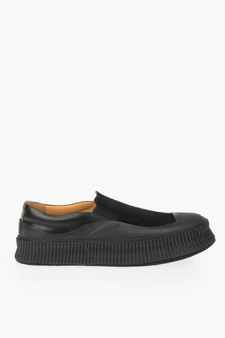 Platform Slip On in Pelle