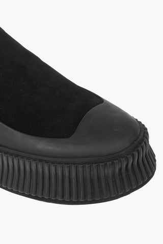 Platform Slip On in Pelle