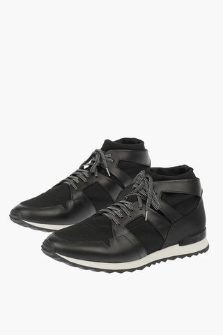 Fabric and Leather Sneakers