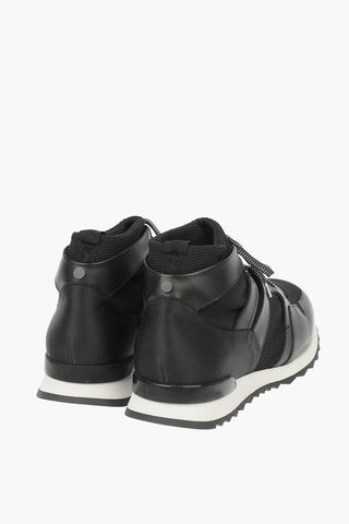 Fabric and Leather Sneakers