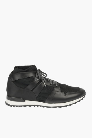 Fabric and Leather Sneakers