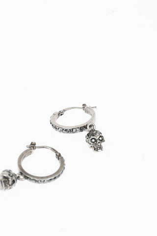 Earrings with Skull Pendant