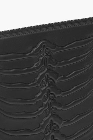 Leather Pouch with Embossed Skull