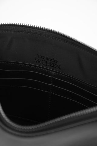 Leather Pouch with Embossed Skull