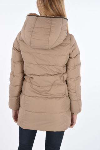 ful zipped closure CARYSDUE down jacket with removable real fur