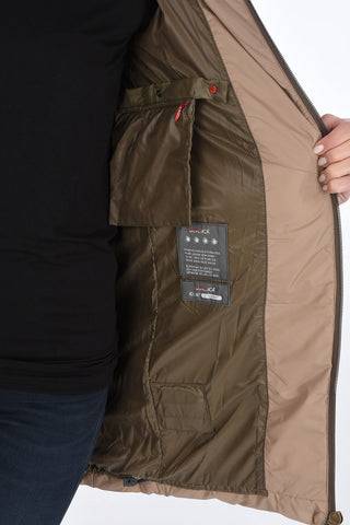 ful zipped closure CARYSDUE down jacket with removable real fur