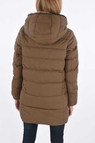 zip closure CARYSDUE down jacket with removable real fur
