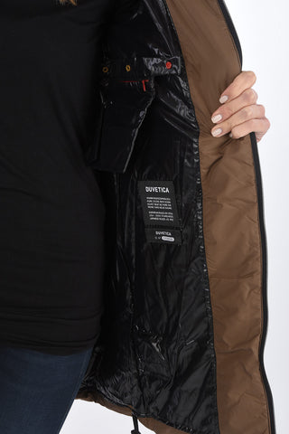 zip closure CARYSDUE down jacket with removable real fur