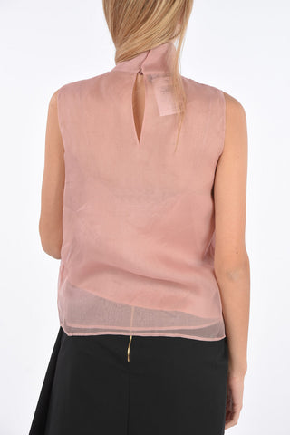 Blusa Senza Maniche in Seta