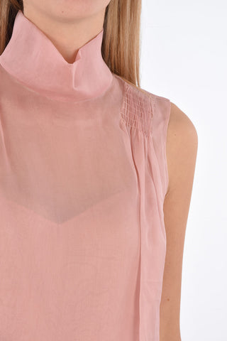 Blusa Senza Maniche in Seta