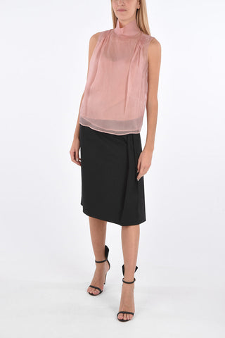 Blusa Senza Maniche in Seta