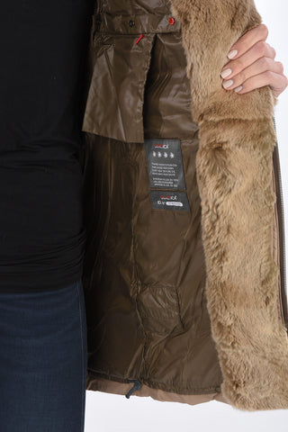 detachable real fur trim CARYS down jacket