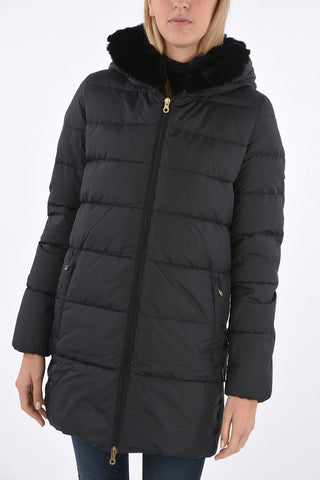 detachable real fur trim CARYSTRE down jacket