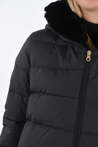 detachable real fur trim CARYSTRE down jacket