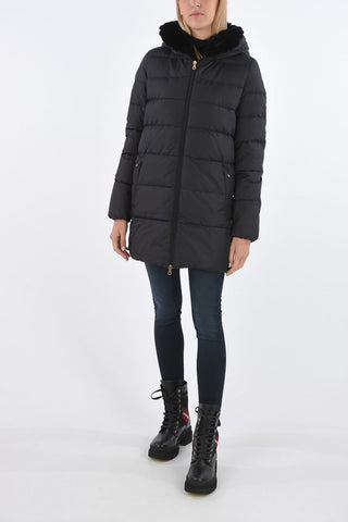 detachable real fur trim CARYSTRE down jacket