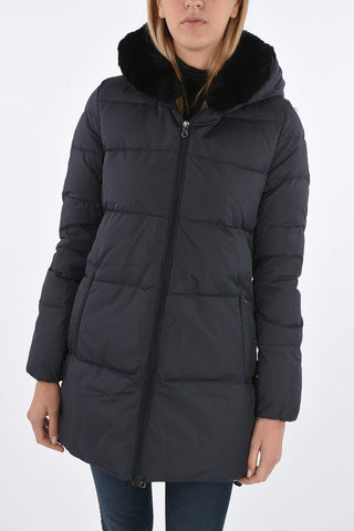 detachable real fur trim ARWEN down jacket