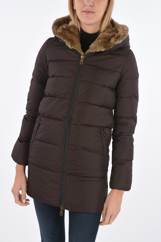 detachable real fur trim CARYS down jacket
