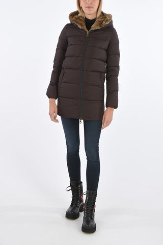 detachable real fur trim CARYS down jacket