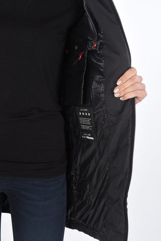 zip closure CARYSDUE down jacket with removable real fur