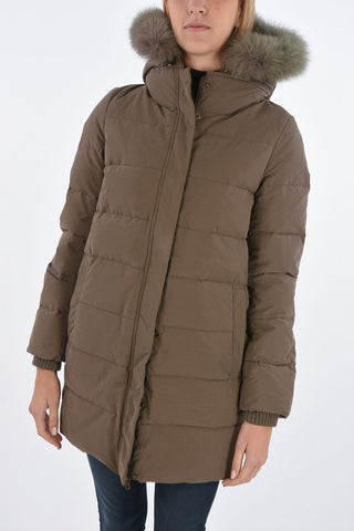 detachable real fur trim CAITLIN down jacket