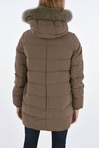 detachable real fur trim CAITLIN down jacket