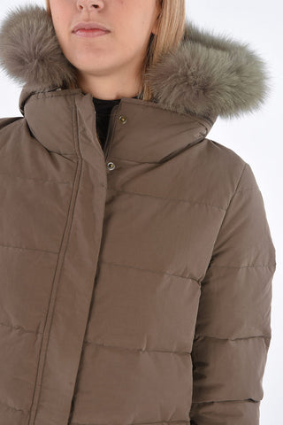 detachable real fur trim CAITLIN down jacket