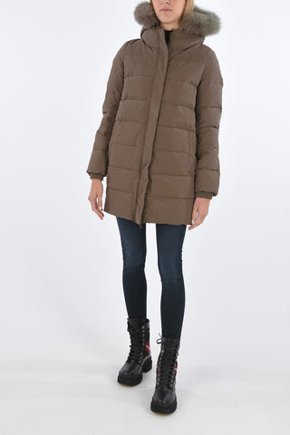 detachable real fur trim CAITLIN down jacket