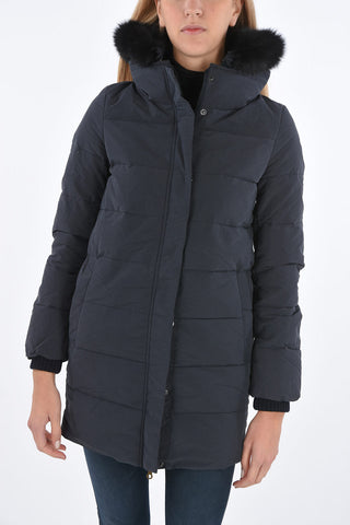 detachable real fur trim CAITLIN down jacket
