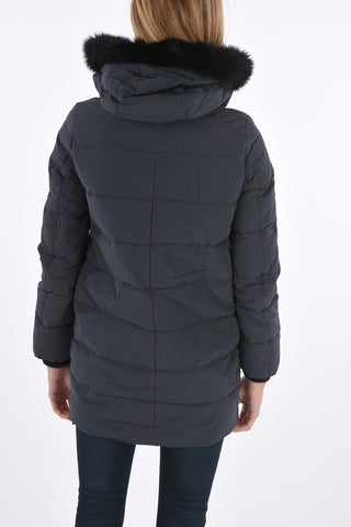detachable real fur trim CAITLIN down jacket
