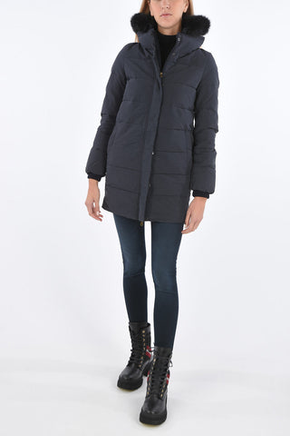 detachable real fur trim CAITLIN down jacket