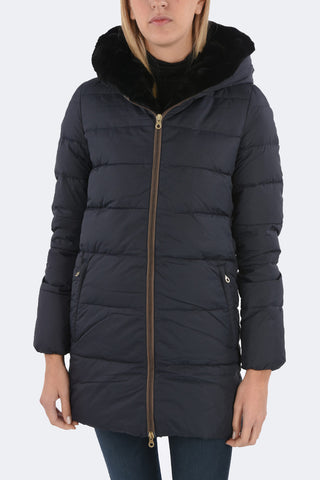 detachable real fur trim CARYS down jacket