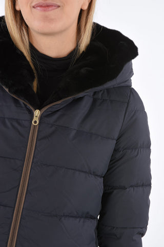 detachable real fur trim CARYS down jacket