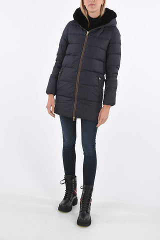 detachable real fur trim CARYS down jacket