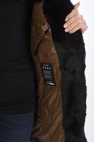detachable real fur trim CARYS down jacket