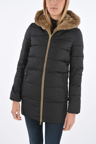 detachable real fur trim CARYS down jacket