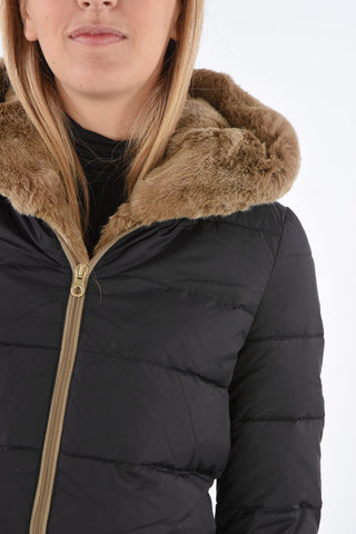 detachable real fur trim CARYS down jacket