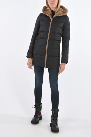 detachable real fur trim CARYS down jacket