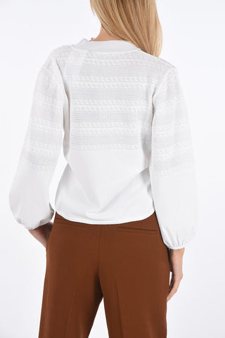 Embroidered V-neck Sweater